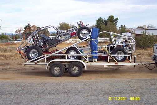 Our setup for the buggys